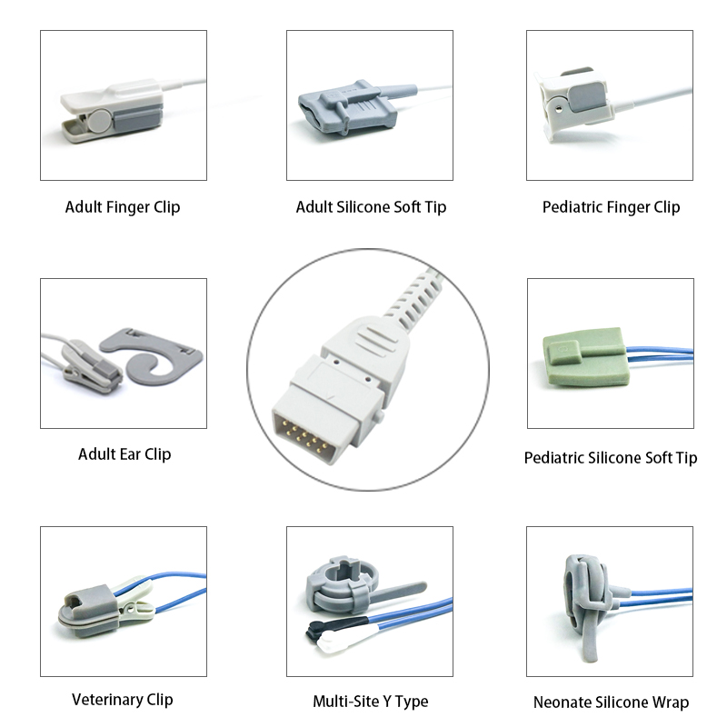 K0102 BCI 9 Pin SpO2 Sensor Long